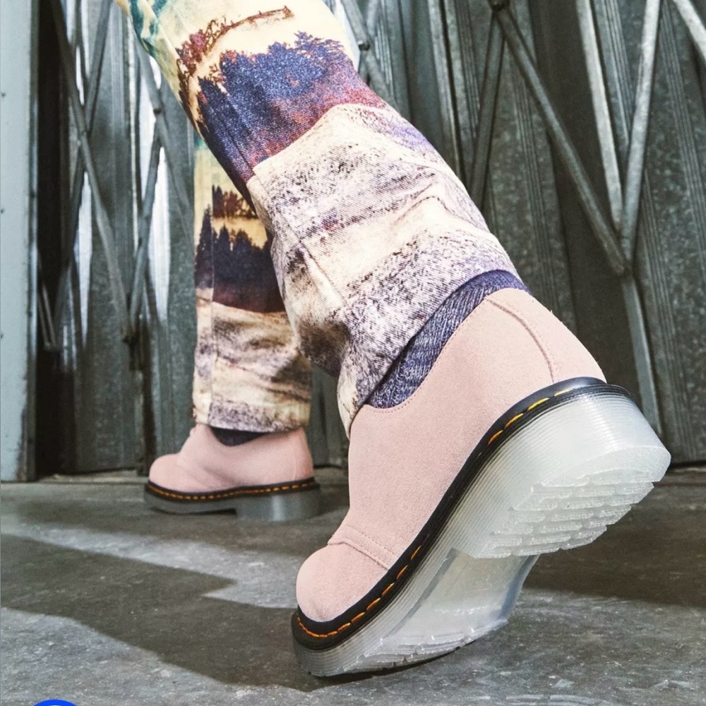Dr. Martens 1461 Iced Pink Suede Oxford Shoes - Picture 2 of 12